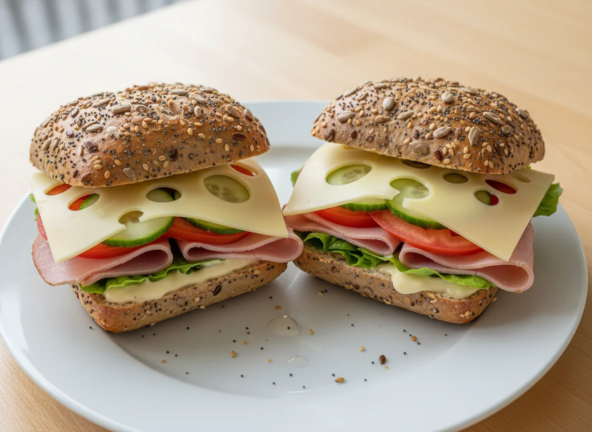 Käse-Schinken-Brötchen photo