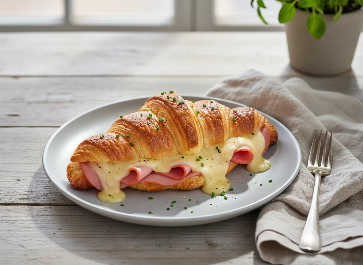 Käse-Schinken-Croissant photo
