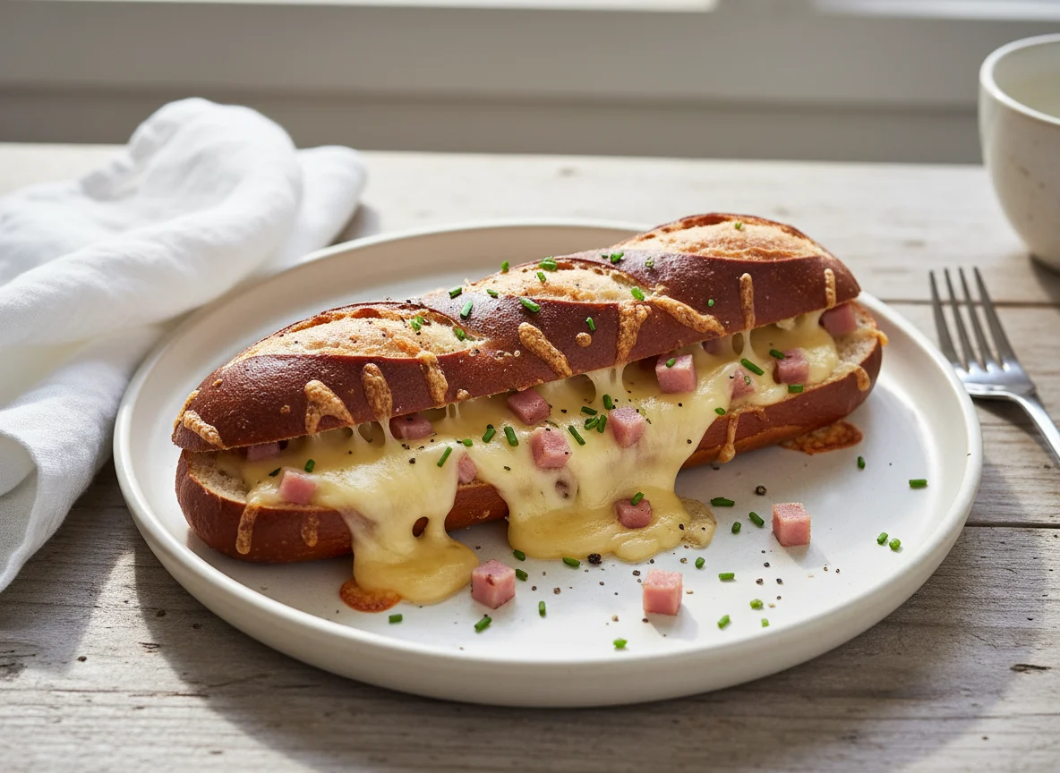 Käse-Schinken-Laugenstange photo
