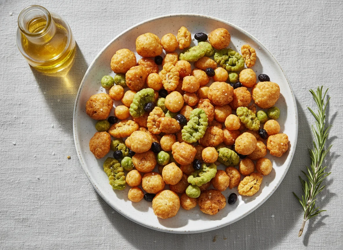 Kichererbsen-Erbsen-Snack photo