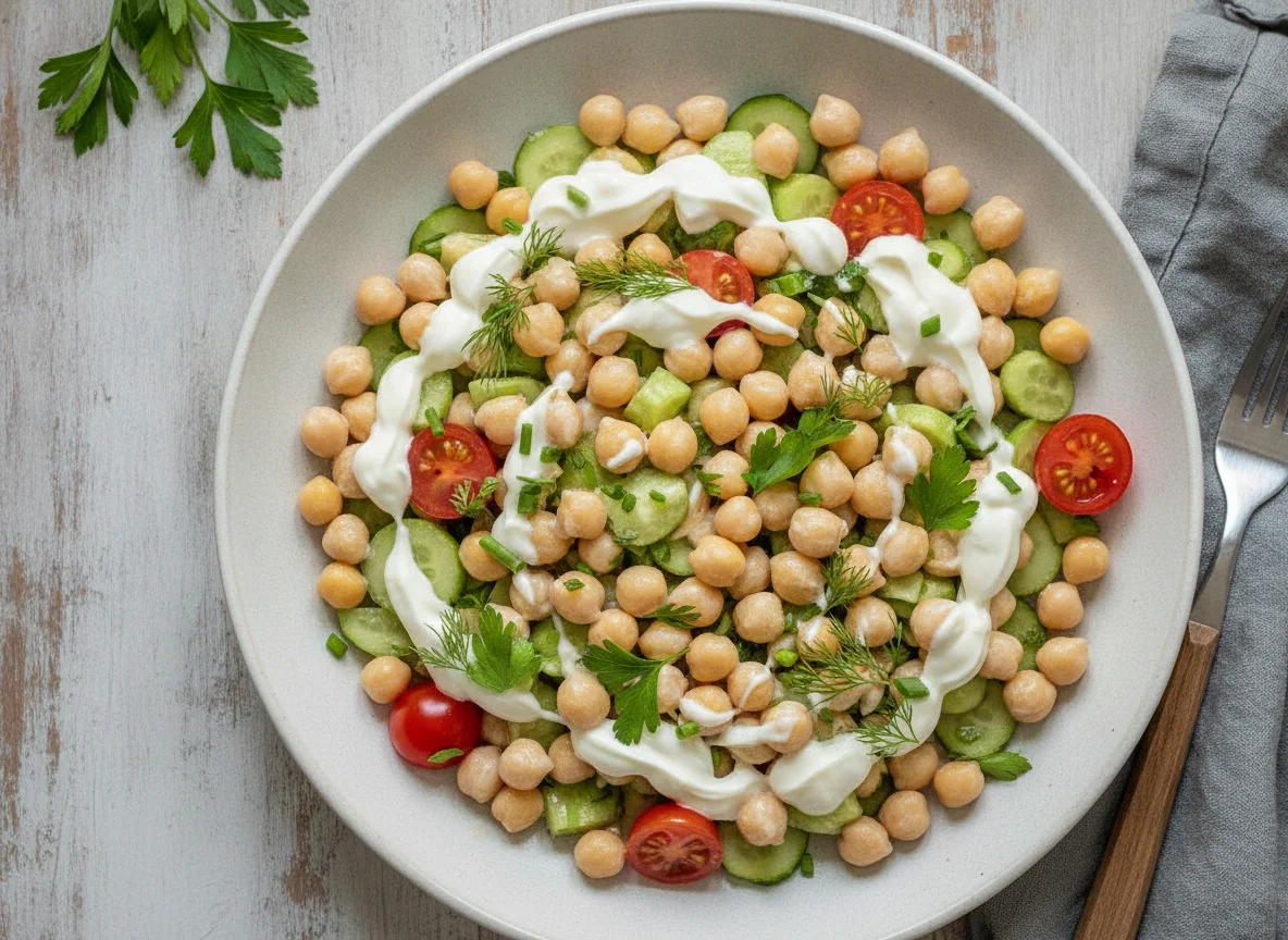 Kichererbsensalat mit Joghurt-Dressing photo