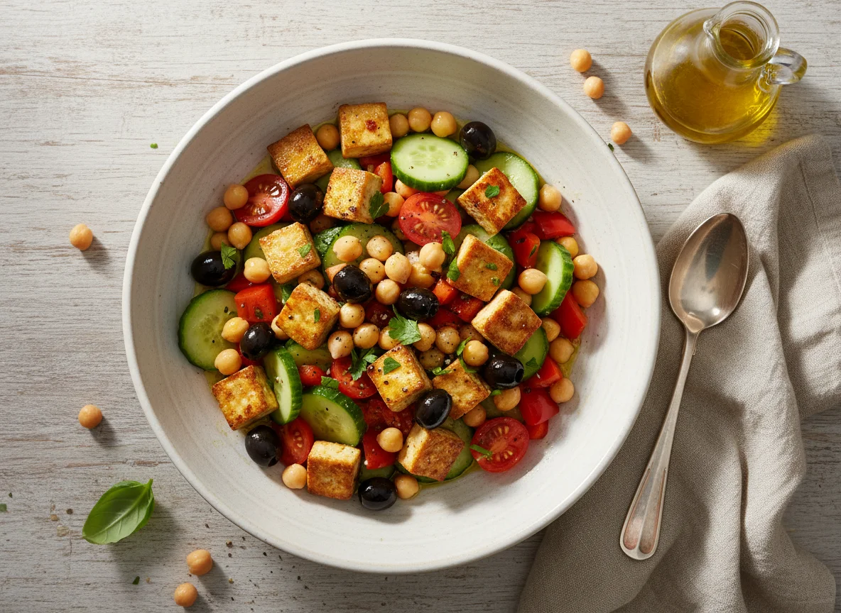 Kichererbsen-Tofu-Salat photo
