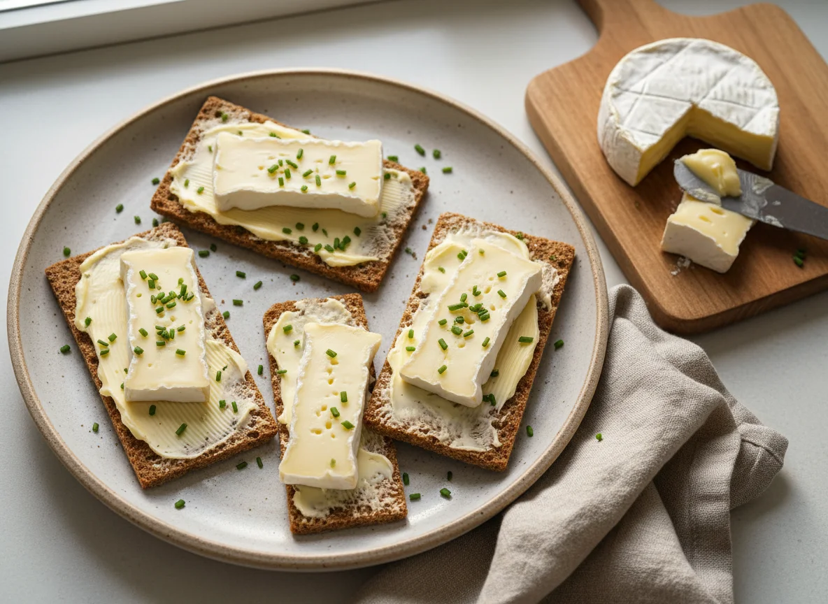 Knäckebrot mit Camembert photo