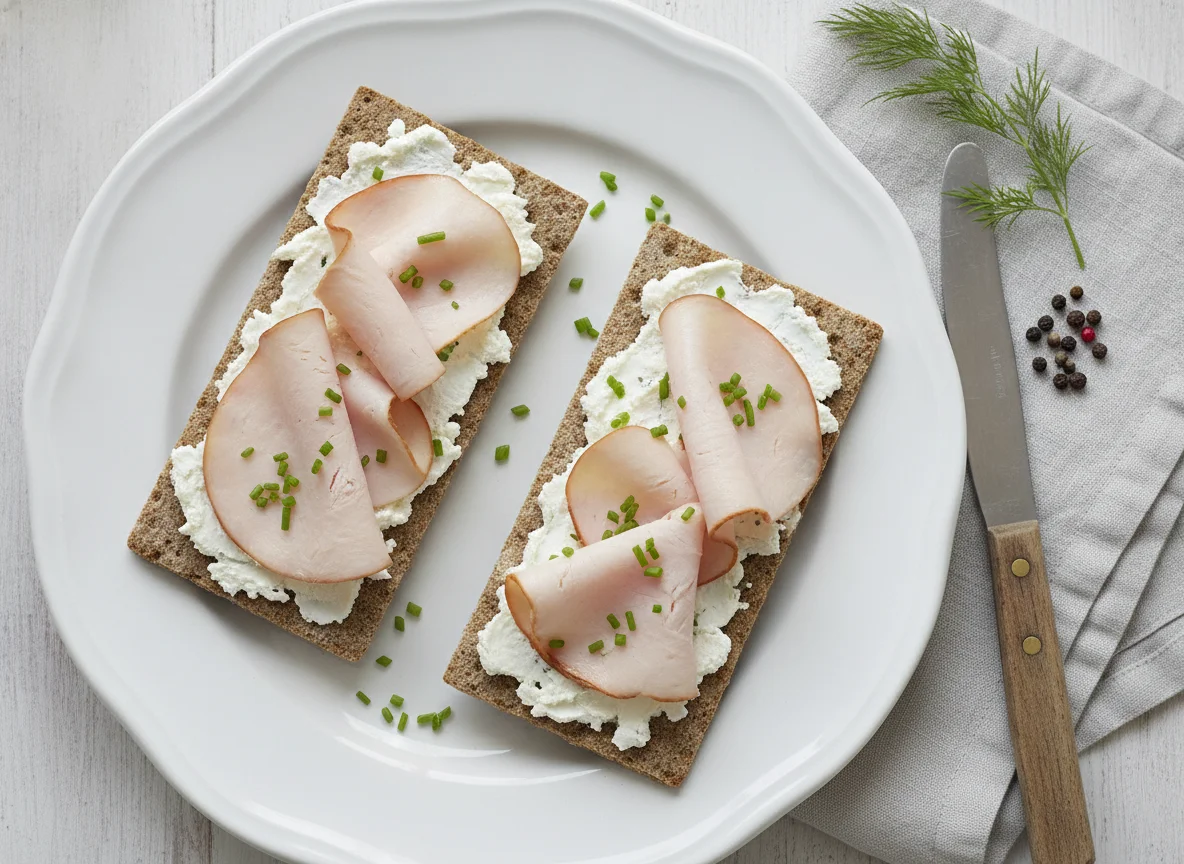 Knäckebrot mit Trutenbrust photo
