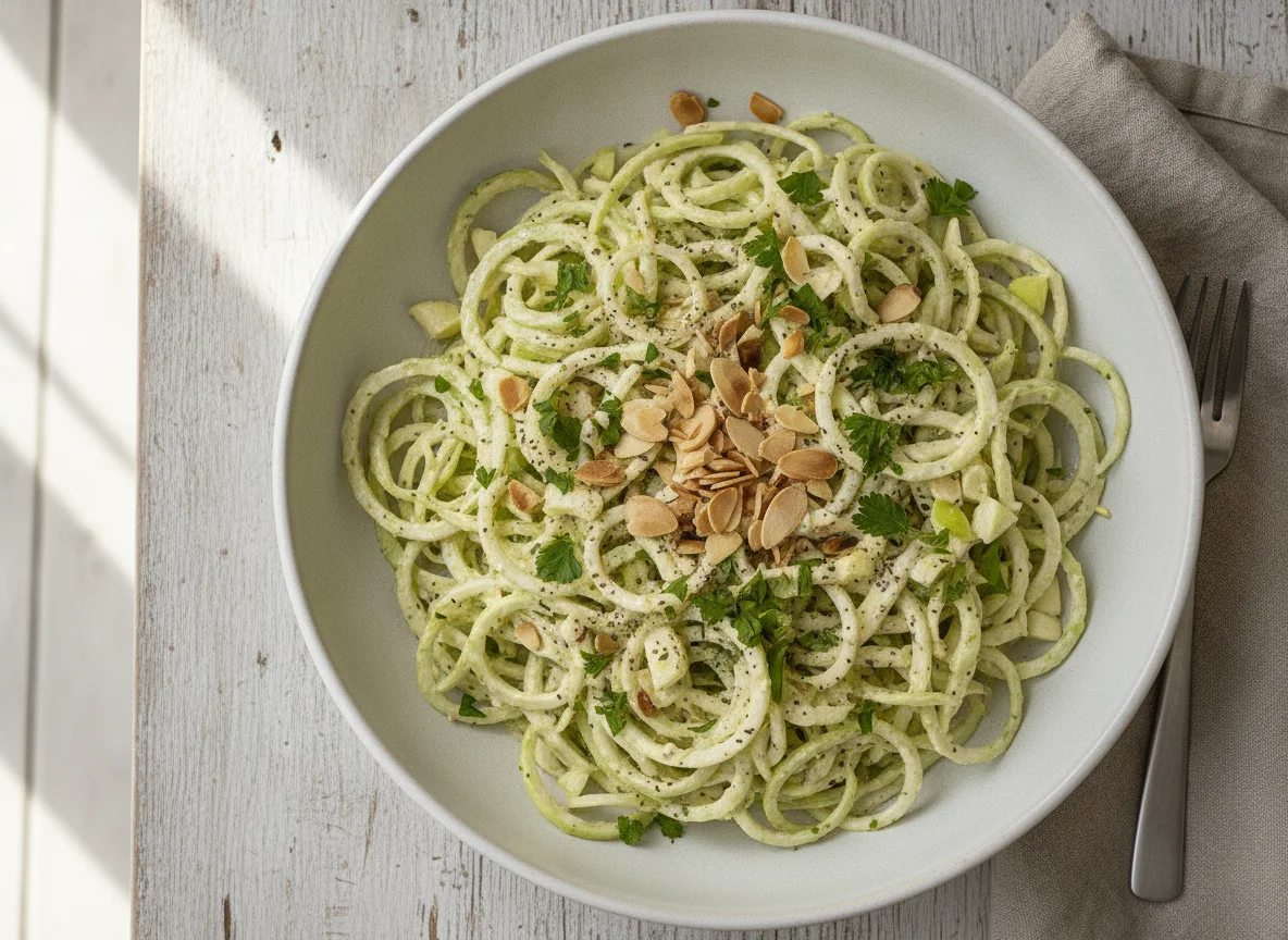 Kohlrabi-Apfel-Salat mit Mandeln photo