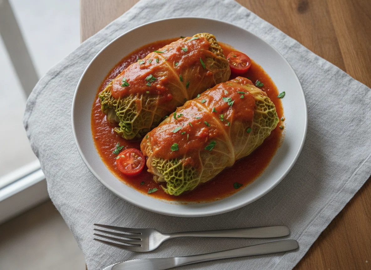 Kohlrouladen mit Reis-Fleisch-Füllung photo
