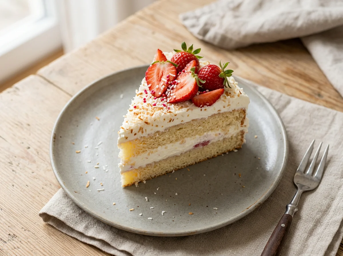 Kokos-Erdbeer-Kuchen photo