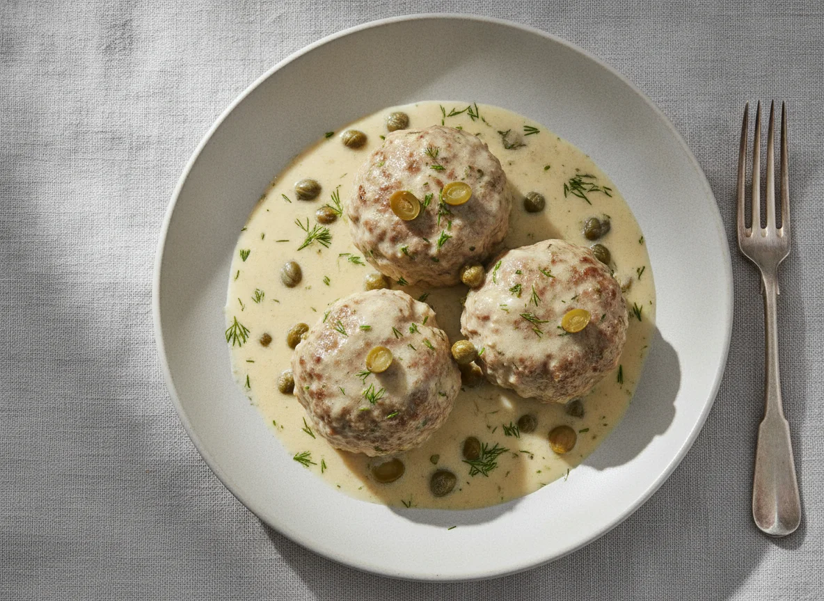 Königsberger Klopse mit Kapernsauce photo
