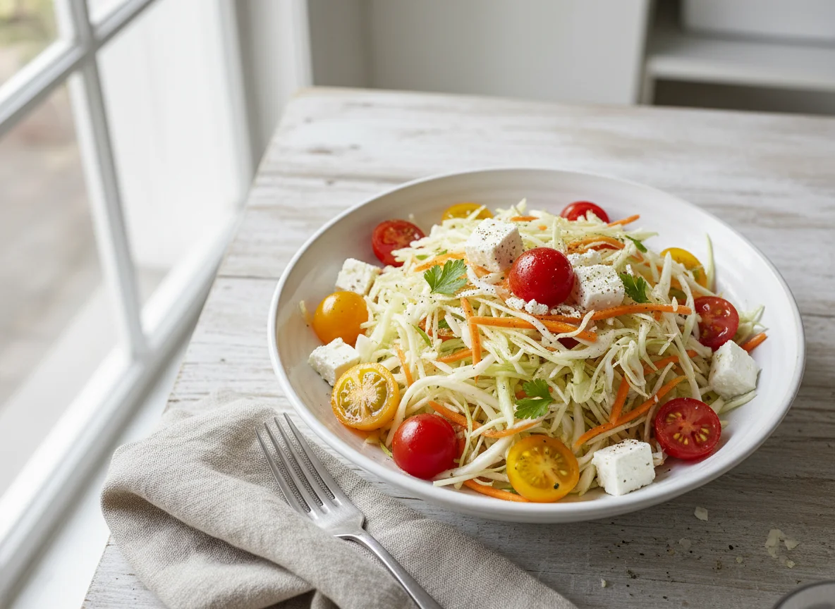 Krautsalat mit Karotten und Tomaten photo