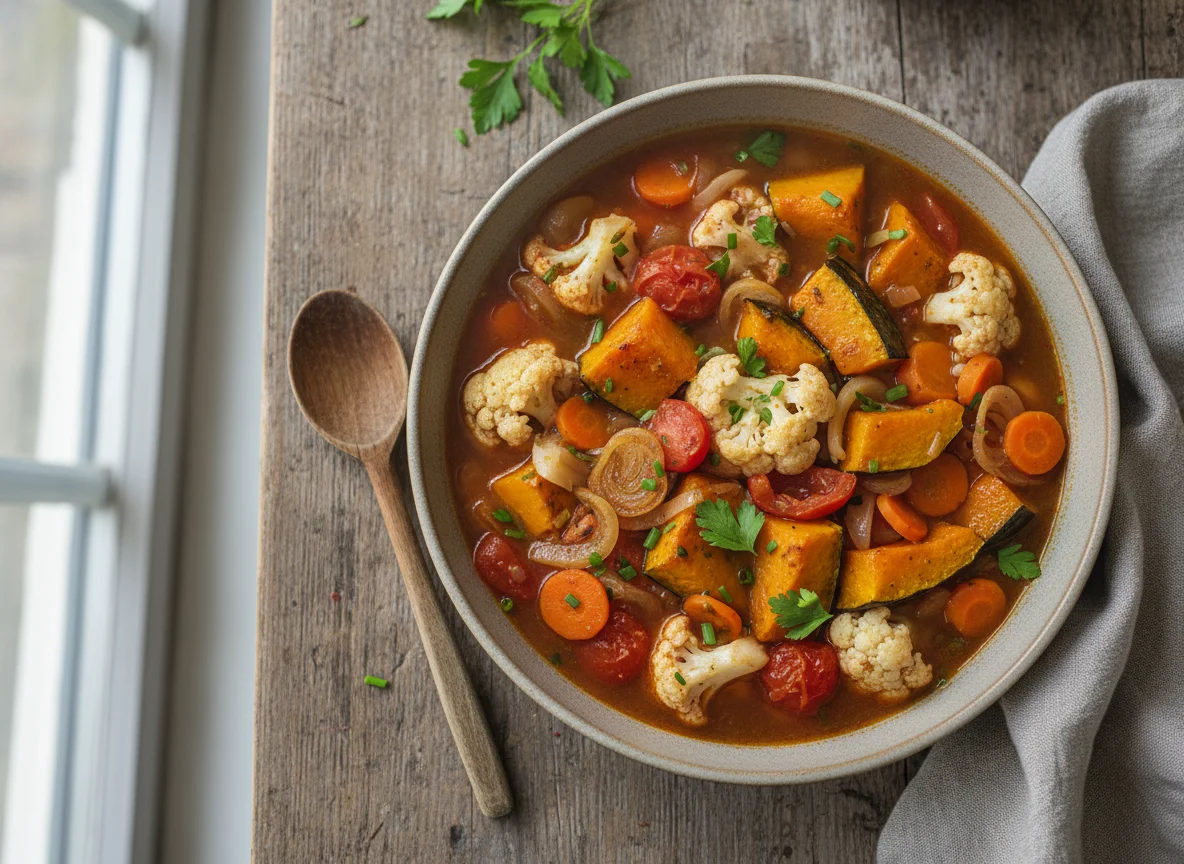 Kürbis-Blumenkohl-Eintopf photo