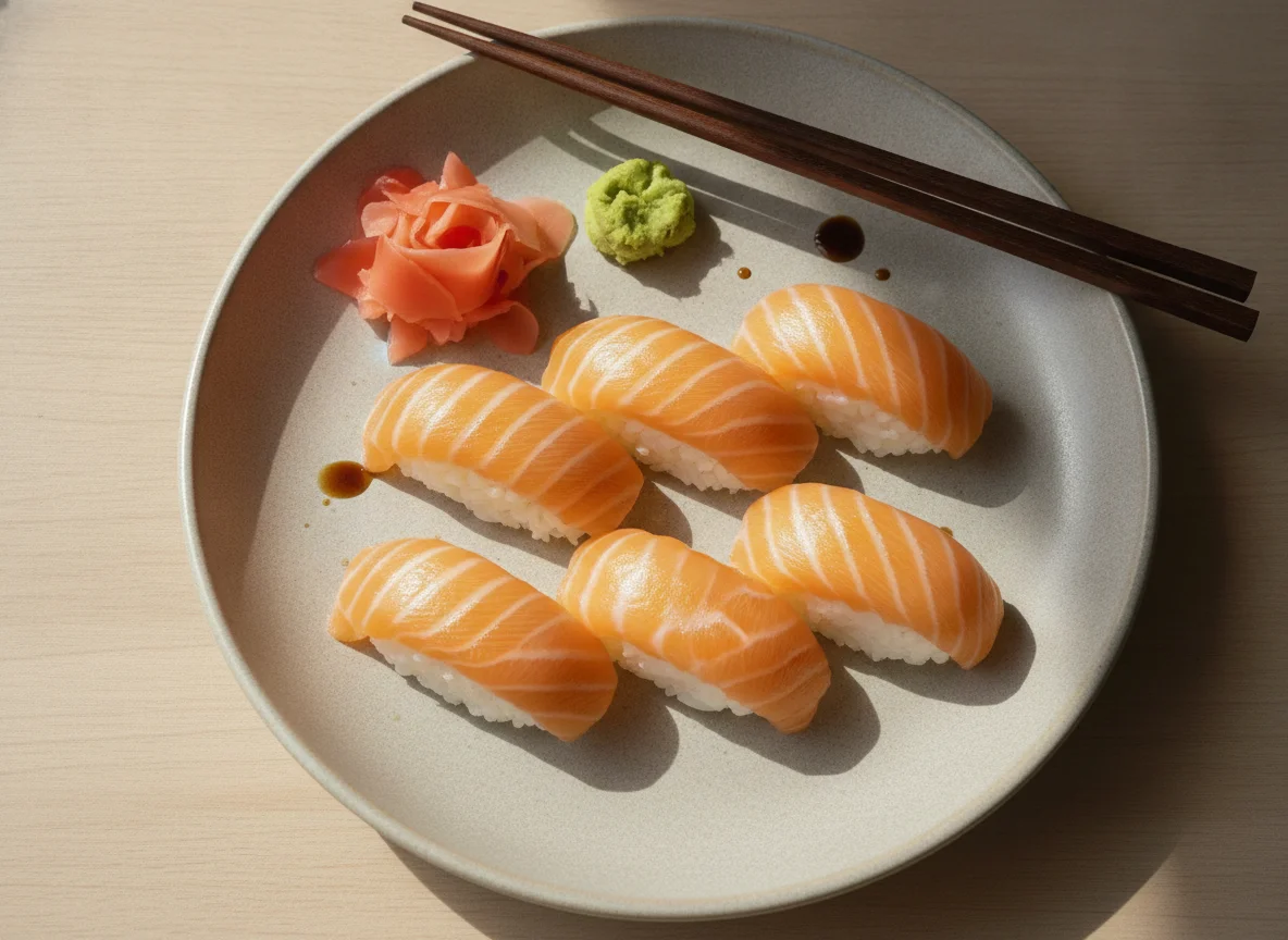 Lachs Nigiri Sushi Set photo