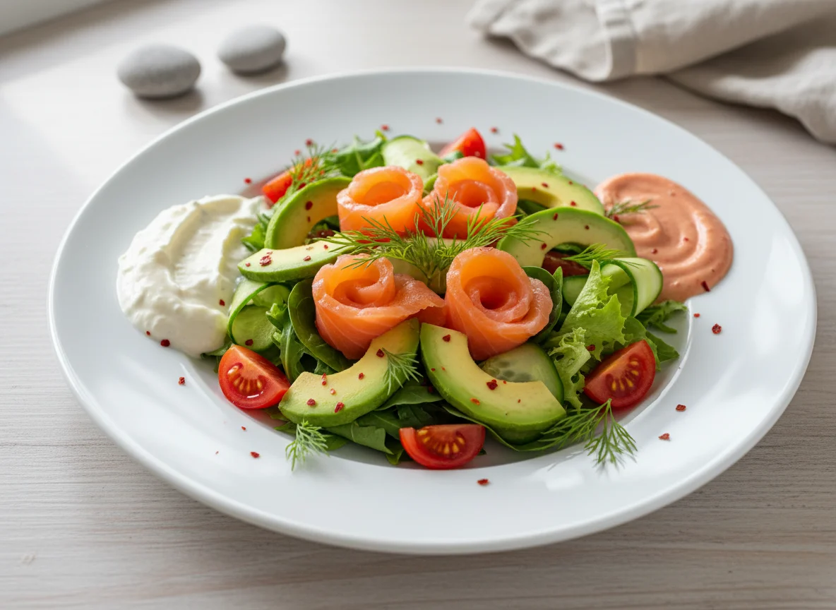 Lachs-Avocado-Salat photo