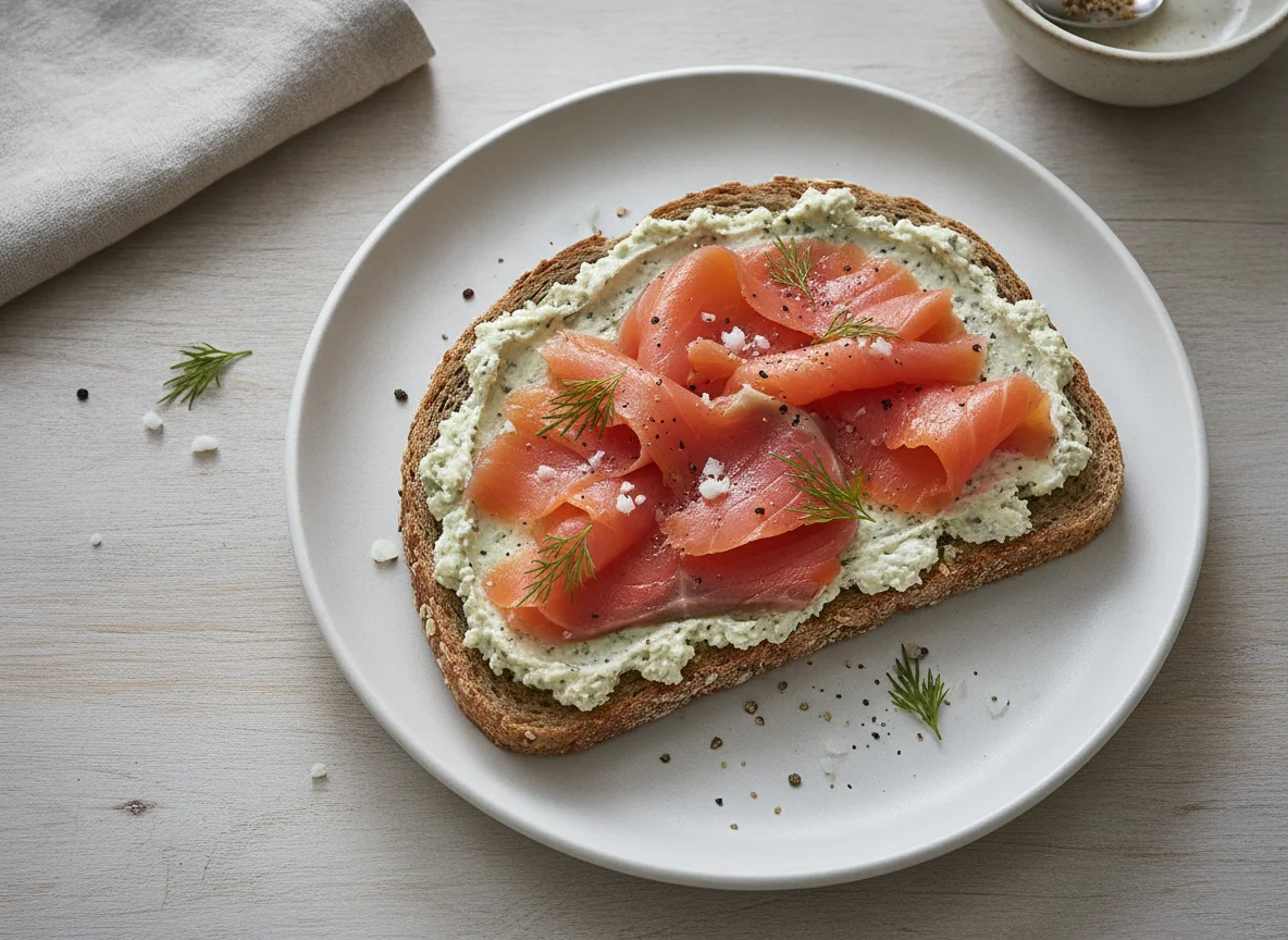 Lachsbrot mit Meerrettichcreme photo