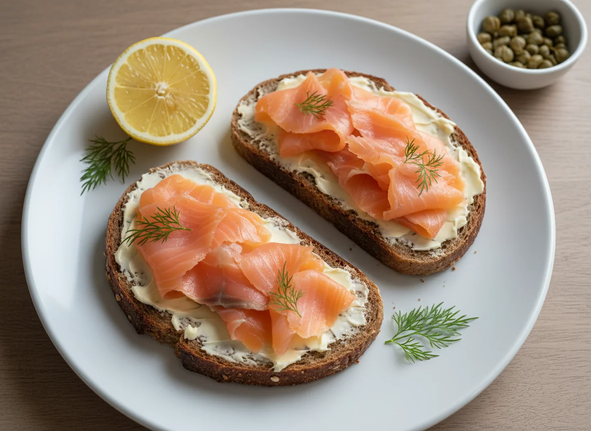 Lachsbrötchen photo
