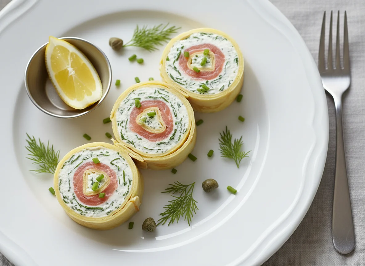 Lachs-Crêpe-Rolle photo