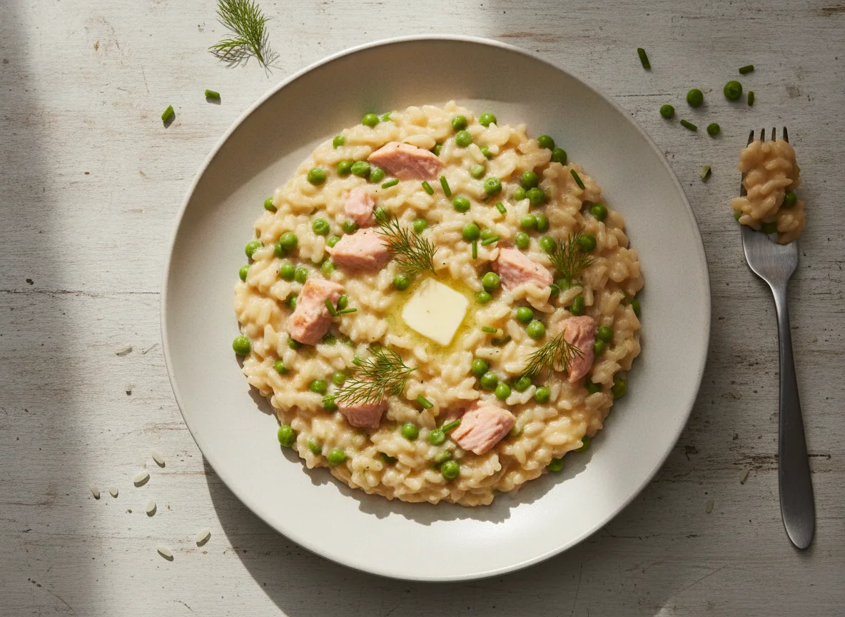 Lachs-Erbsen-Risotto photo