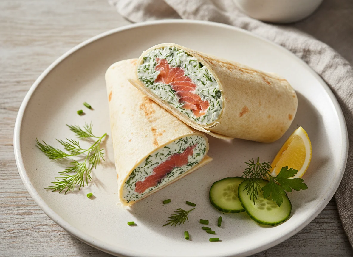 Lachs-Frischkäse-Wrap photo