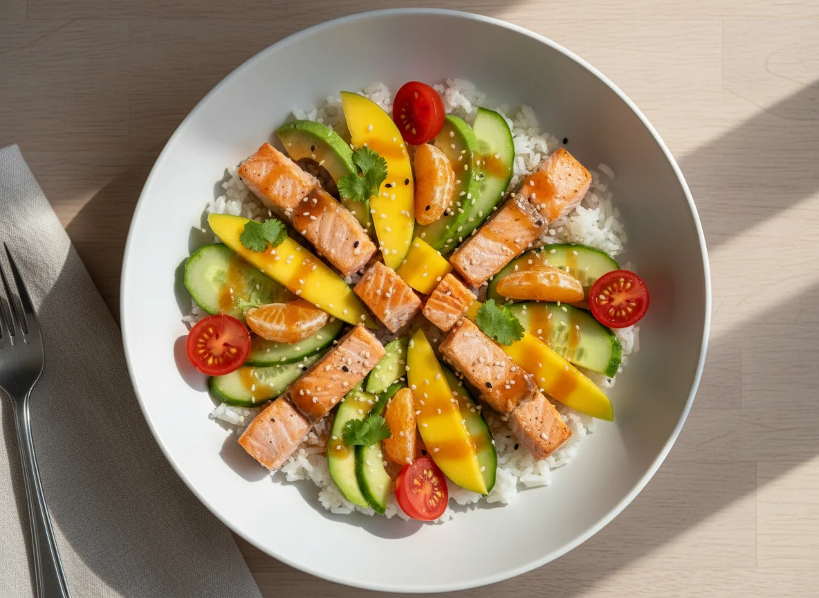 Lachs-Mango-Bowl photo