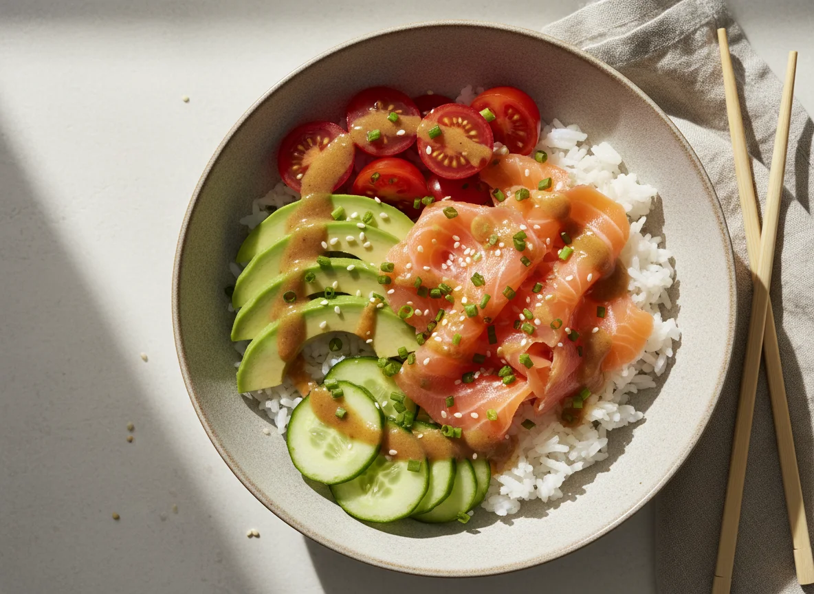 Lachs-Reis-Bowl photo