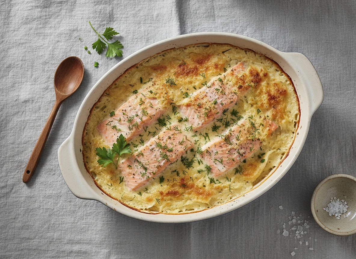 Lachs-Sahne-Gratin photo