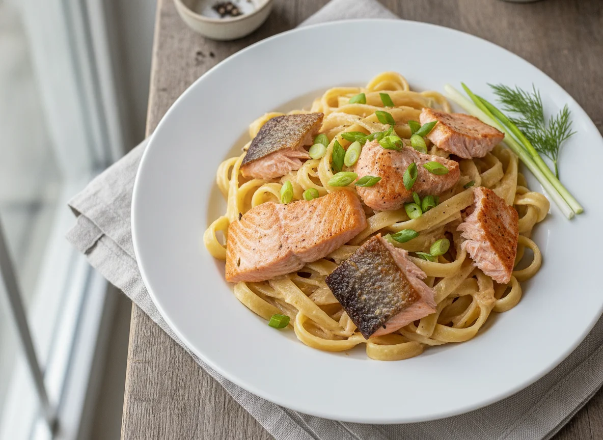 Lachs-Sahne-Pasta photo