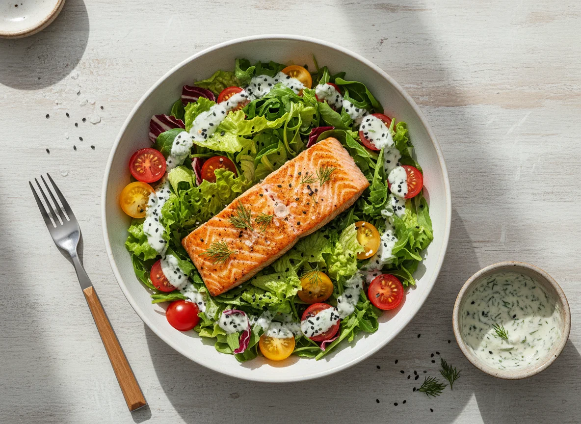 Lachs-Salat-Bowl photo