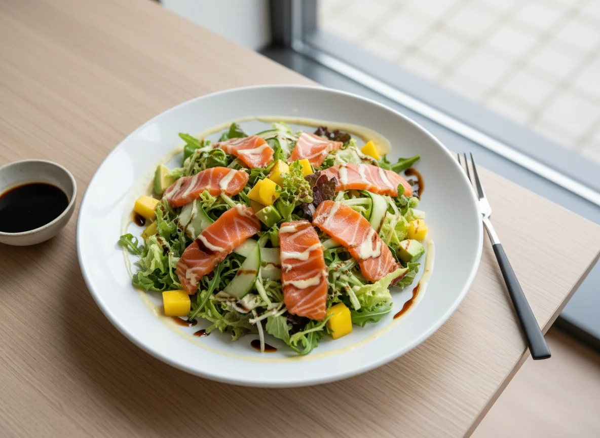Lachs-Sashimi-Salat photo