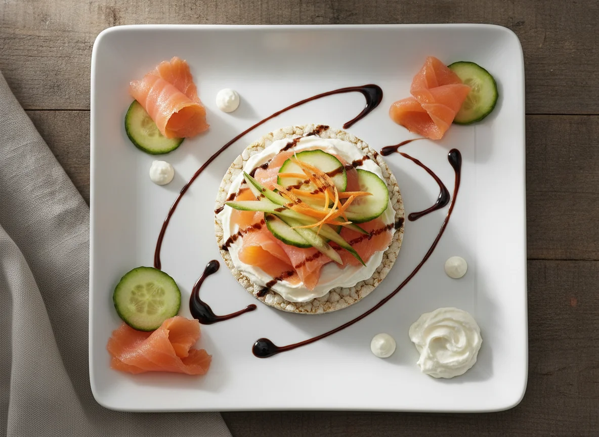 Lachs-Snack mit Gemüse photo