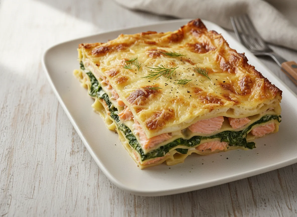 Lachs-Spinat-Lasagne photo