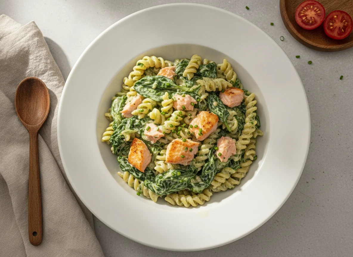 Lachs-Spinat-Pasta photo