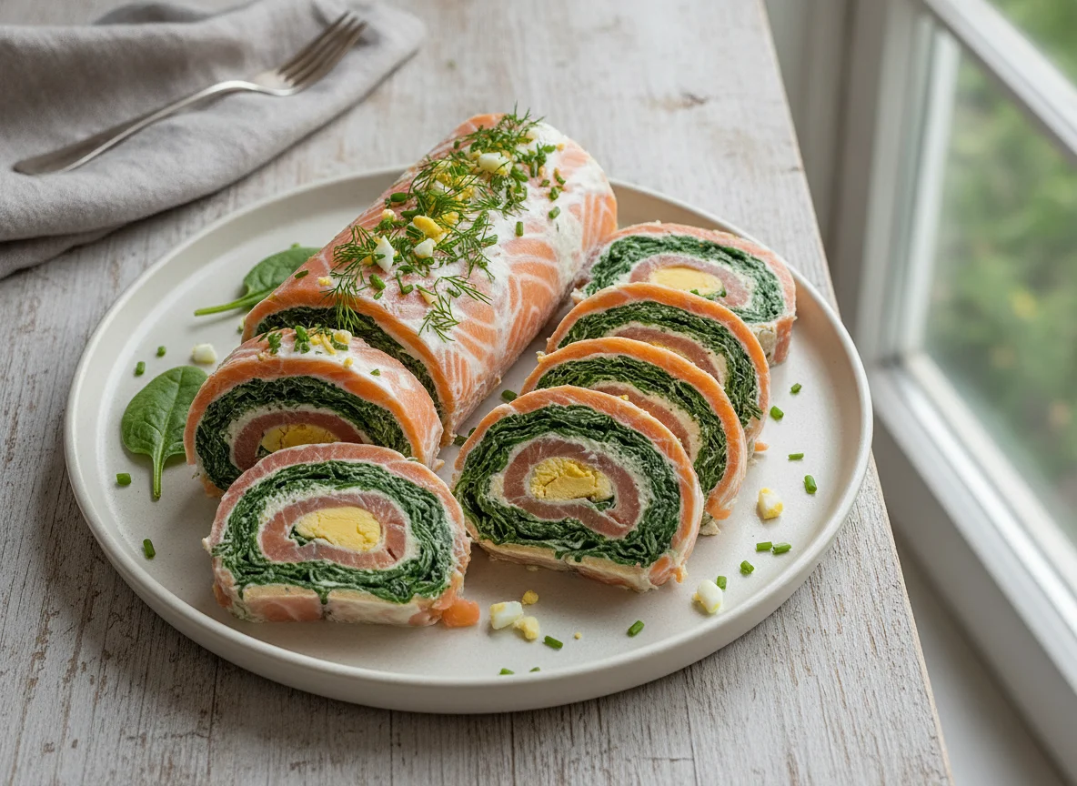 Lachs-Spinat-Rolle photo
