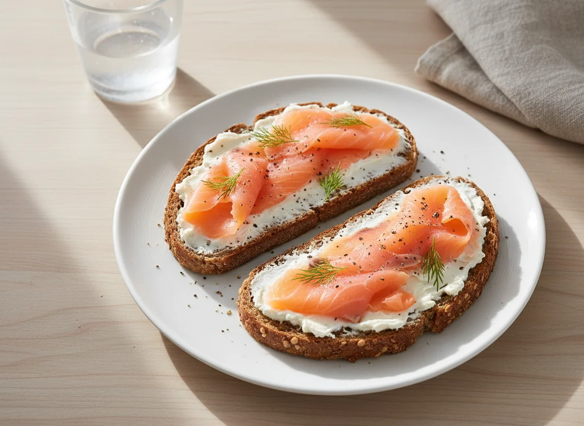 Lachs-Vollkornbrot photo