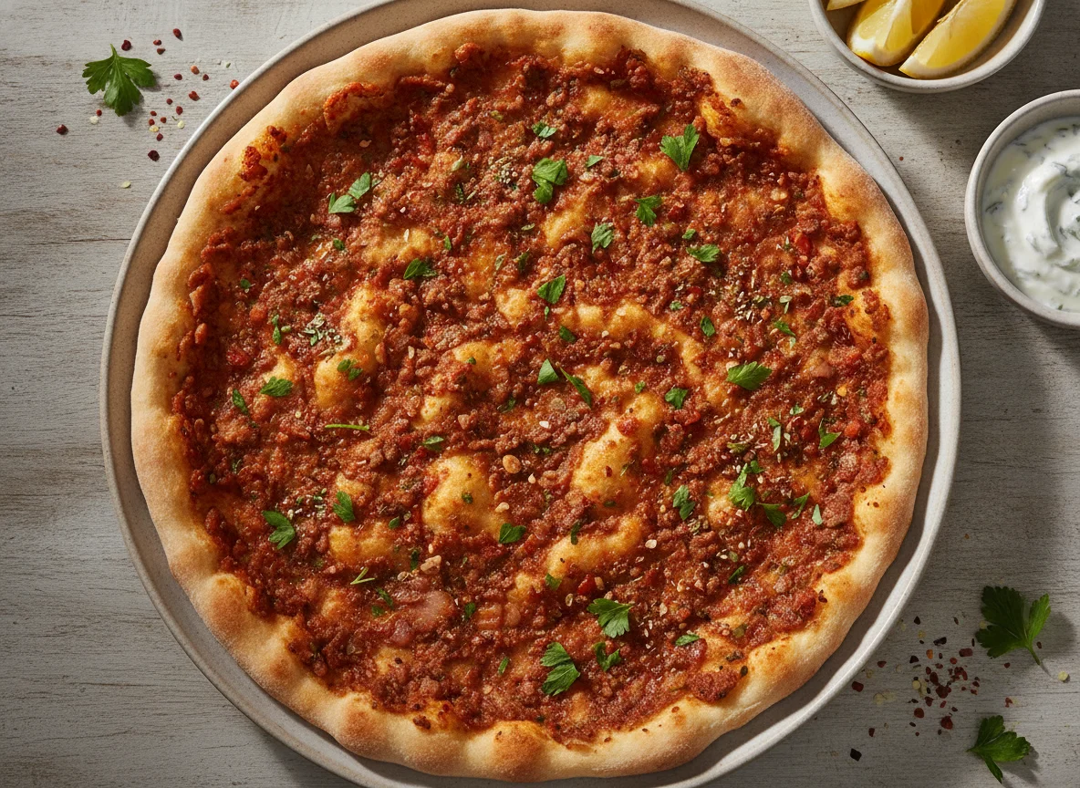 Lahmacun (Türkische Pizza) photo