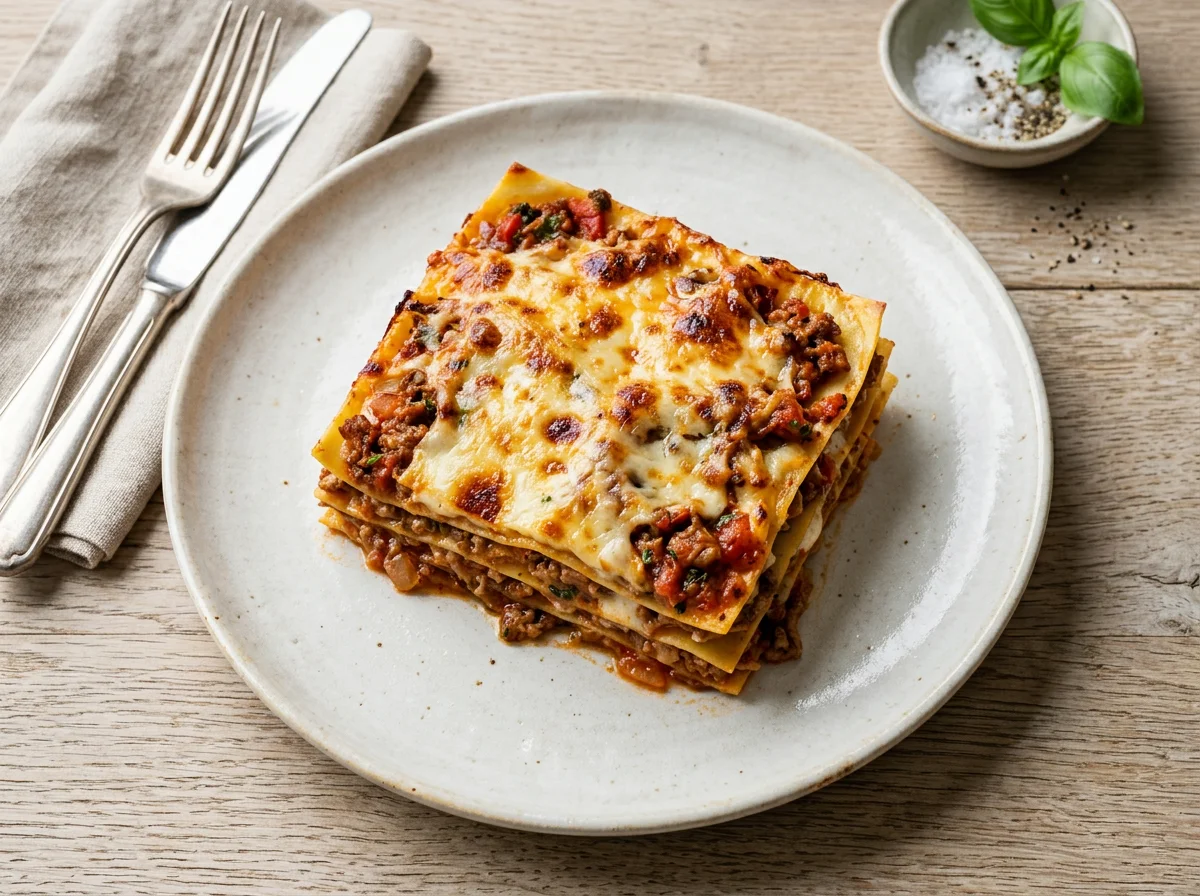 Lasagne mit Hackfleisch photo