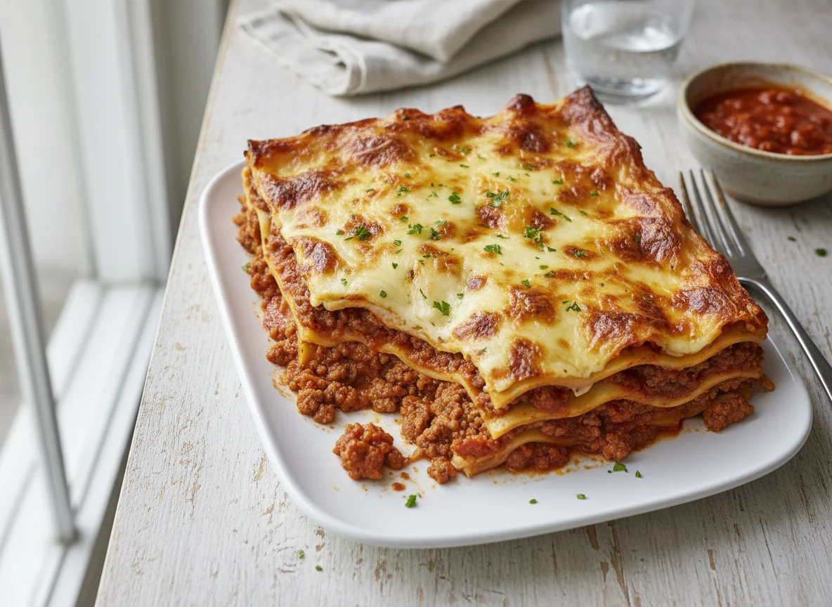 Lasagne mit Hackfleischsauce photo