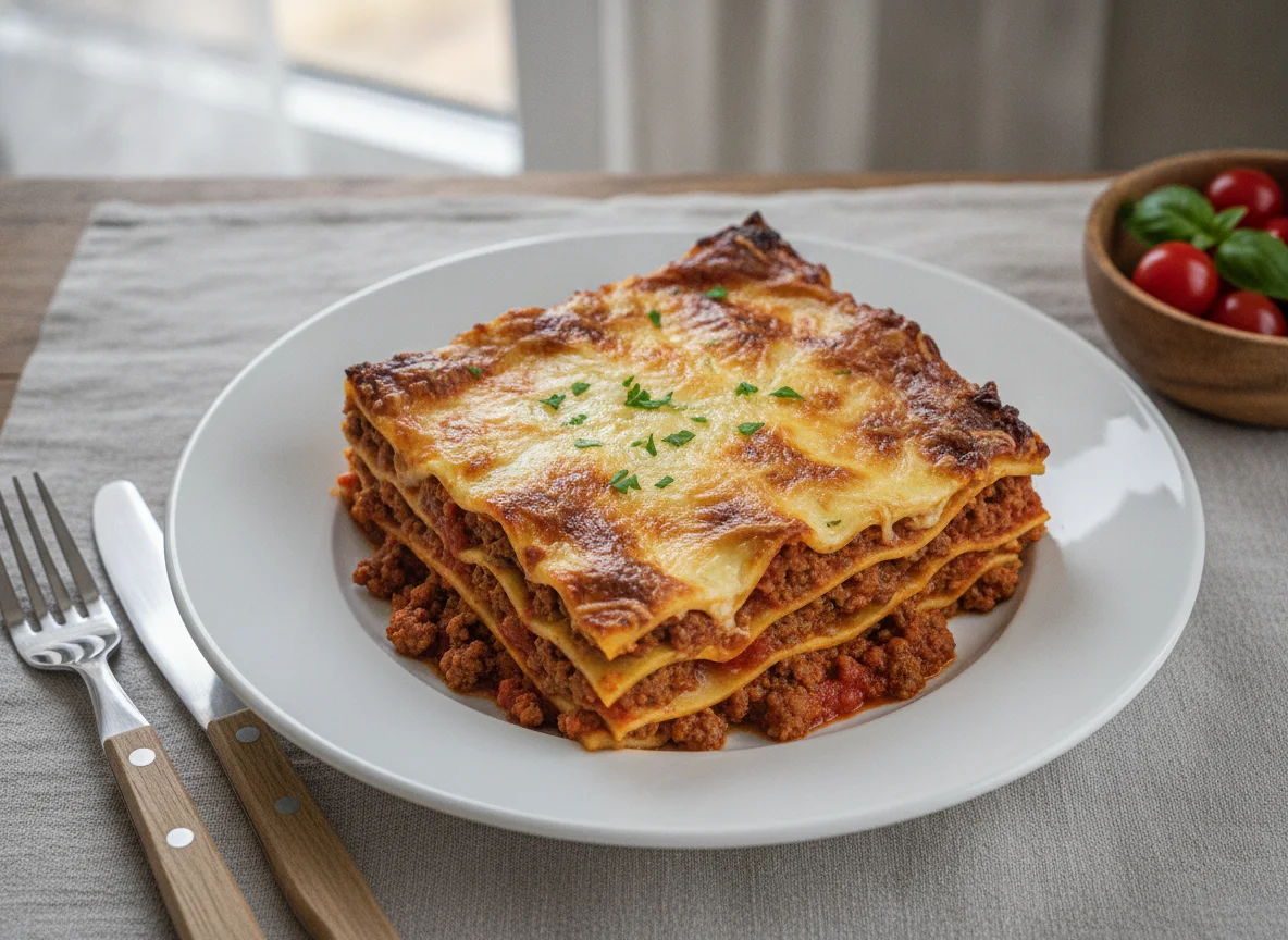 Lasagne mit Hackfleischsoße photo