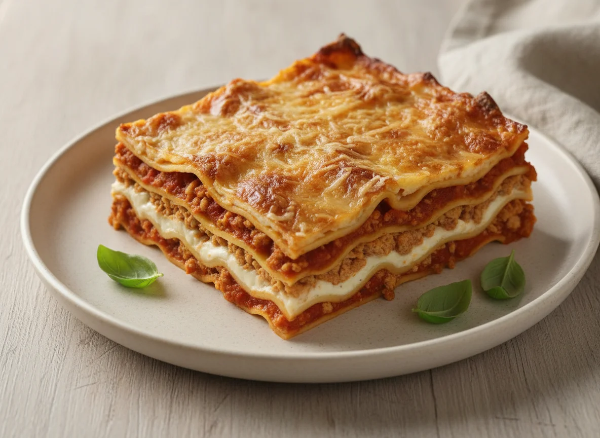 Lasagne mit Hühnerhackfleisch photo