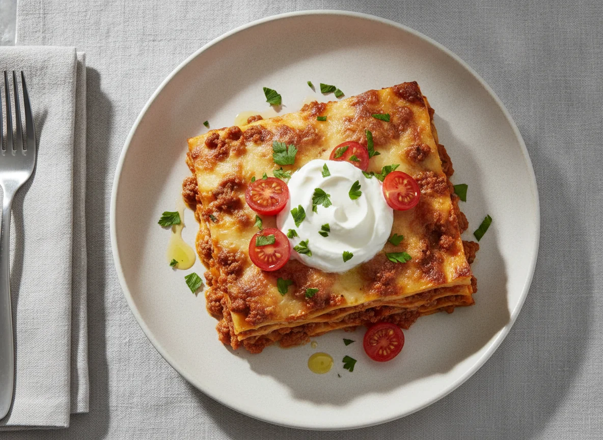 Lasagne mit Sauerrahm photo