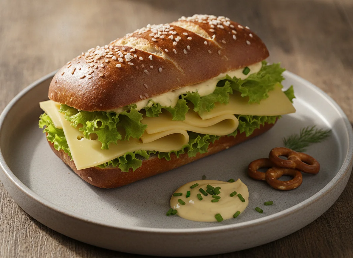 Laugen-Käse-Sandwich photo