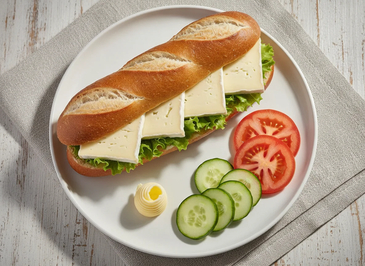 Laugenstange mit Camembert photo