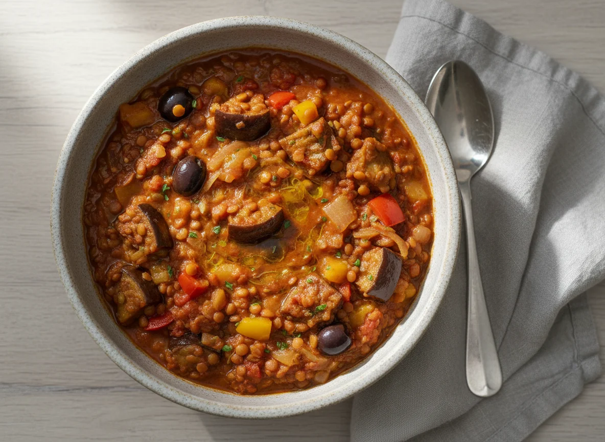 Linsen-Auberginen-Eintopf photo