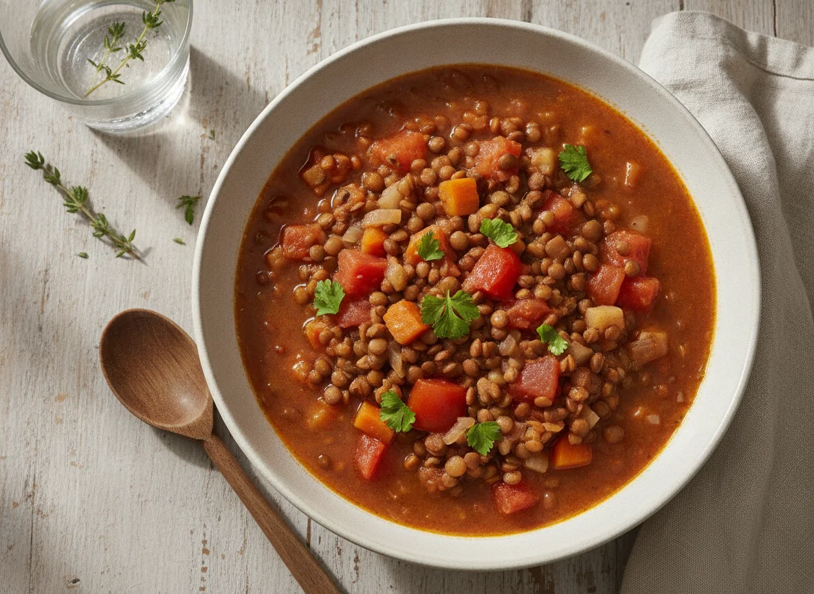 Linseneintopf mit Tomaten photo