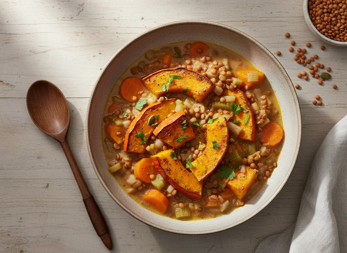 Linsen-Kürbis-Eintopf photo