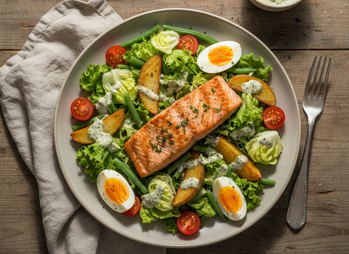 Lütticher Salat mit Lachs photo