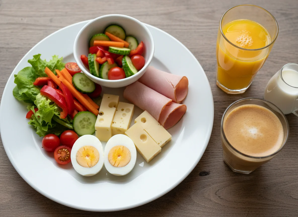 Mahlzeit mit Getränken photo