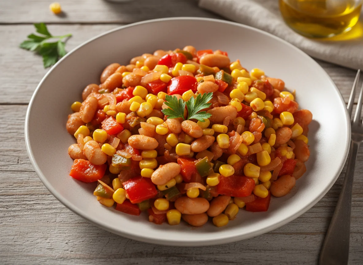 Mais und Bohnen in Tomatensauce photo