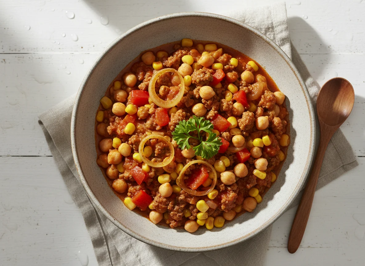 Mais und Kichererbsen-Eintopf photo