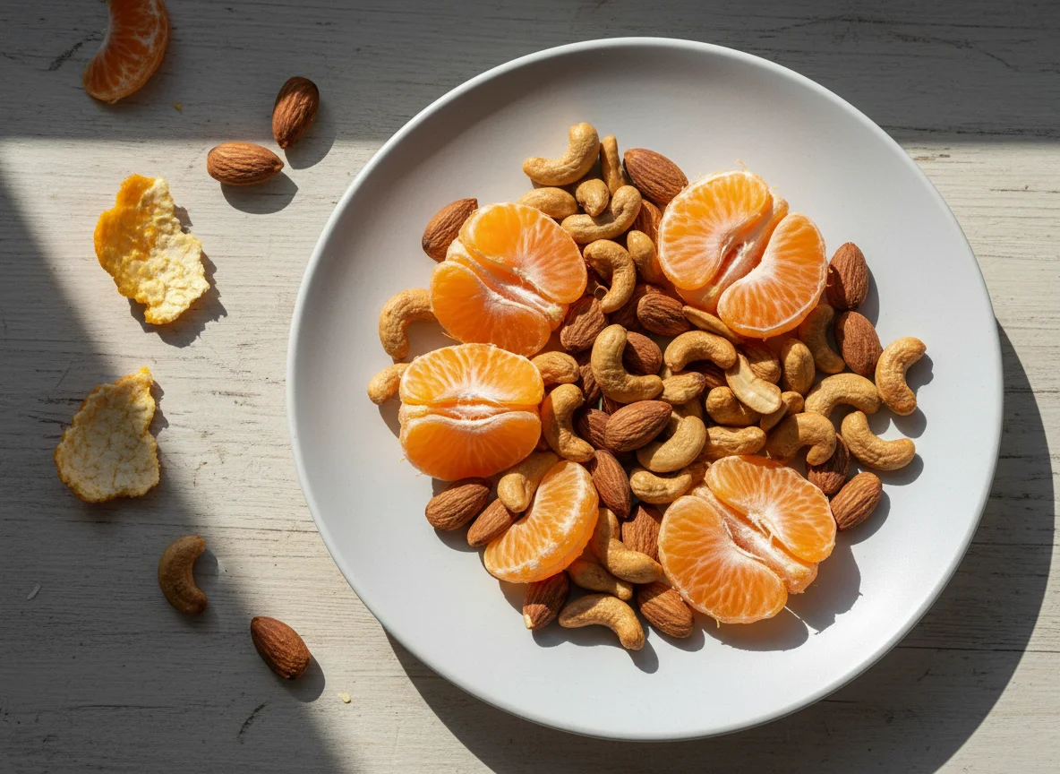 Mandarinen und Nüsse photo