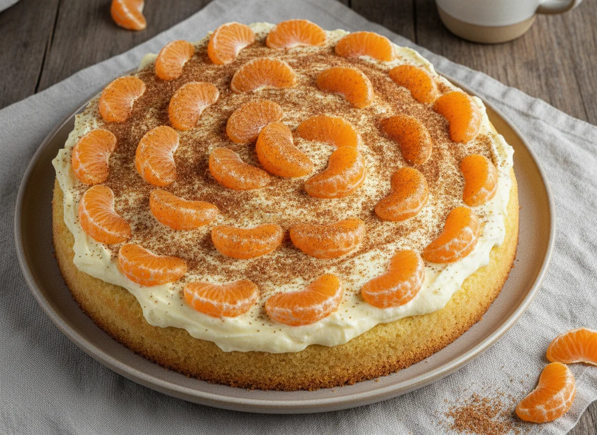 Mandarine-Schmand-Kuchen photo