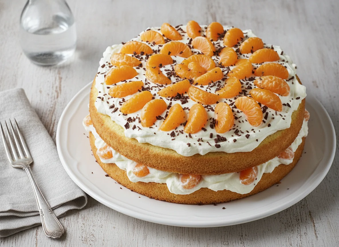 Mandarin-Sahnetorte photo